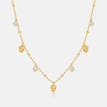 S925 Sterling Silver Gold-Plated Tassel Hazelnut Zircon Inlaid Necklace