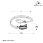 S925 Sterling Silver Sexy Minimalist Ring with Adjustable Opening