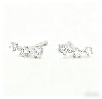 S925 Sterling Silver Zircon Stud Earrings