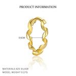 S925 Sterling Silver Round Hoop Earrings(A pair)