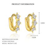 S925 Sterling Silver Earrings with Zirconia