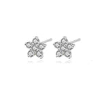 S925 Sterling Silver Flower Stud Earrings