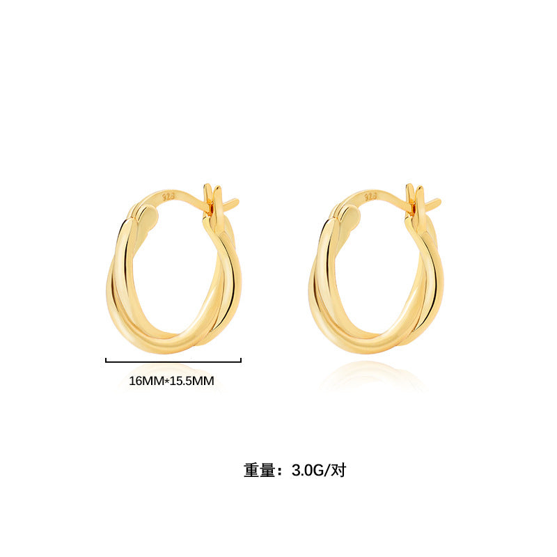 S925 Sterling Silver Hoop Earrings