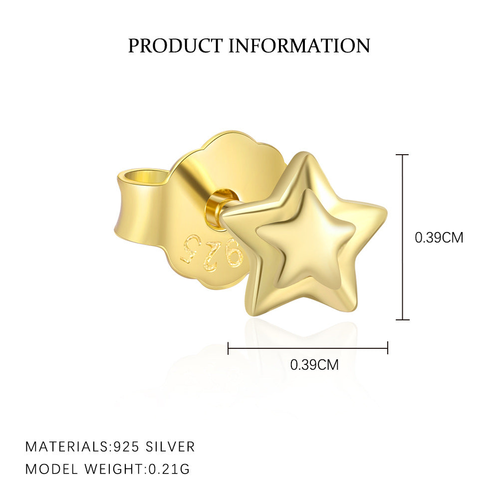 S925 Sterling Silver Zircon Stud Earrings(Single unit)