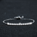 S925 Silver Moissanite "Smile" Bracelet