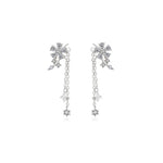 925 Sterling Silver and Zircon Drop Earrings