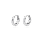 925 Sterling Silver Twisted Polished Huggie Earrings
