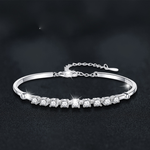 S925 Sterling Silver Moissanite Row Bracelet