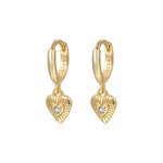S925 Sterling Silver Heart-Shaped Zircon Earrings