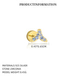 S925 Sterling Silver Zircon Stud Earrings(Single unit)