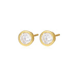 S925 sterling silver small stud earrings with zircon