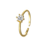 S925 Sterling Silver Zircon Open Ring