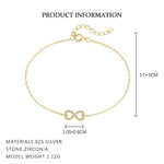 S925 Sterling Silver Bracelet with Zirconia
