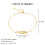 S925 Sterling Silver Bracelet Set with Zirconia