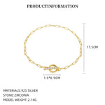 S925 Sterling Silver Bracelet Set with Sparkling Zirconia