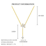 S925 Sterling Silver Sparkling Zircon Necklace