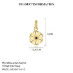 S925 Sterling Silver Pendant Set with Multi-colored Cubic Zirconia