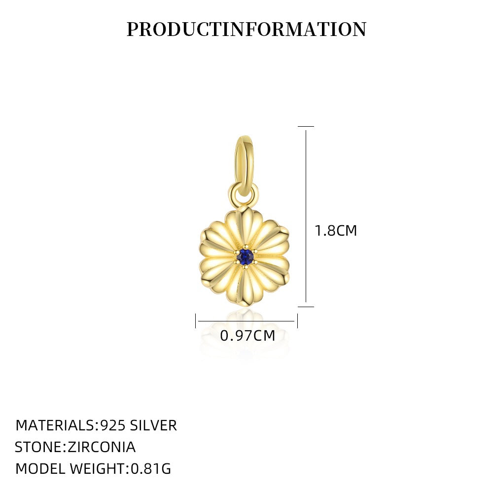 S925 Sterling Silver Pendant Set with Multi-colored Cubic Zirconia