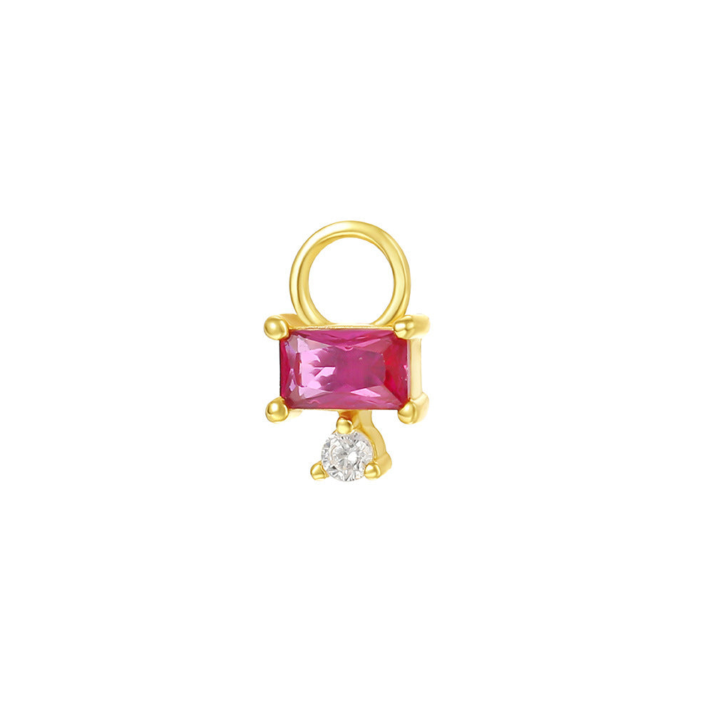 S925 Sterling Silver Multicolored Cubic Zirconia Pendant