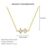 S925 Sterling Silver Zircon Necklace and Bracelet Set