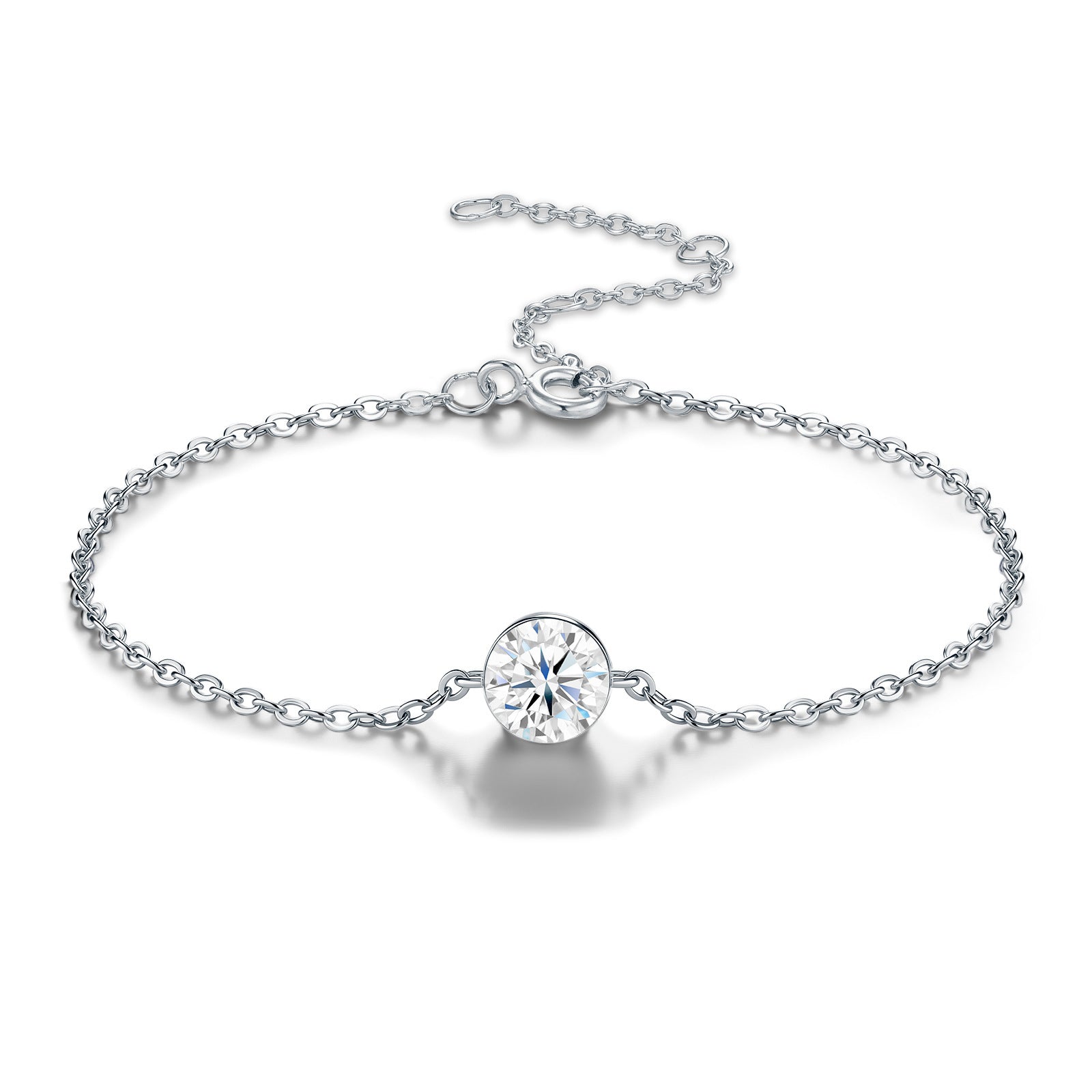 S925 Sterling Silver Moissanite "Sensing Bubbles" Bracelet