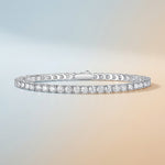 New S925 sterling silver tennis chain fully set with moissanite.