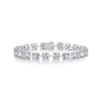 New S925 sterling silver tennis chain fully set with moissanite.