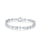 New S925 sterling silver tennis chain fully set with moissanite.