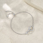S925 Silver Heart-Shaped Moissanite Bracelet