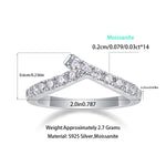 S925 Silver Moissanite Ring