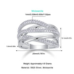 S925 Silver Moissanite Ring