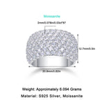 S925 Silver Sparkling Moissanite Ring