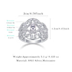 S925 Sterling Silver Ring with Moissanite