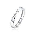 S925 Silver Moissanite Adjustable Möbius Couple's Ring