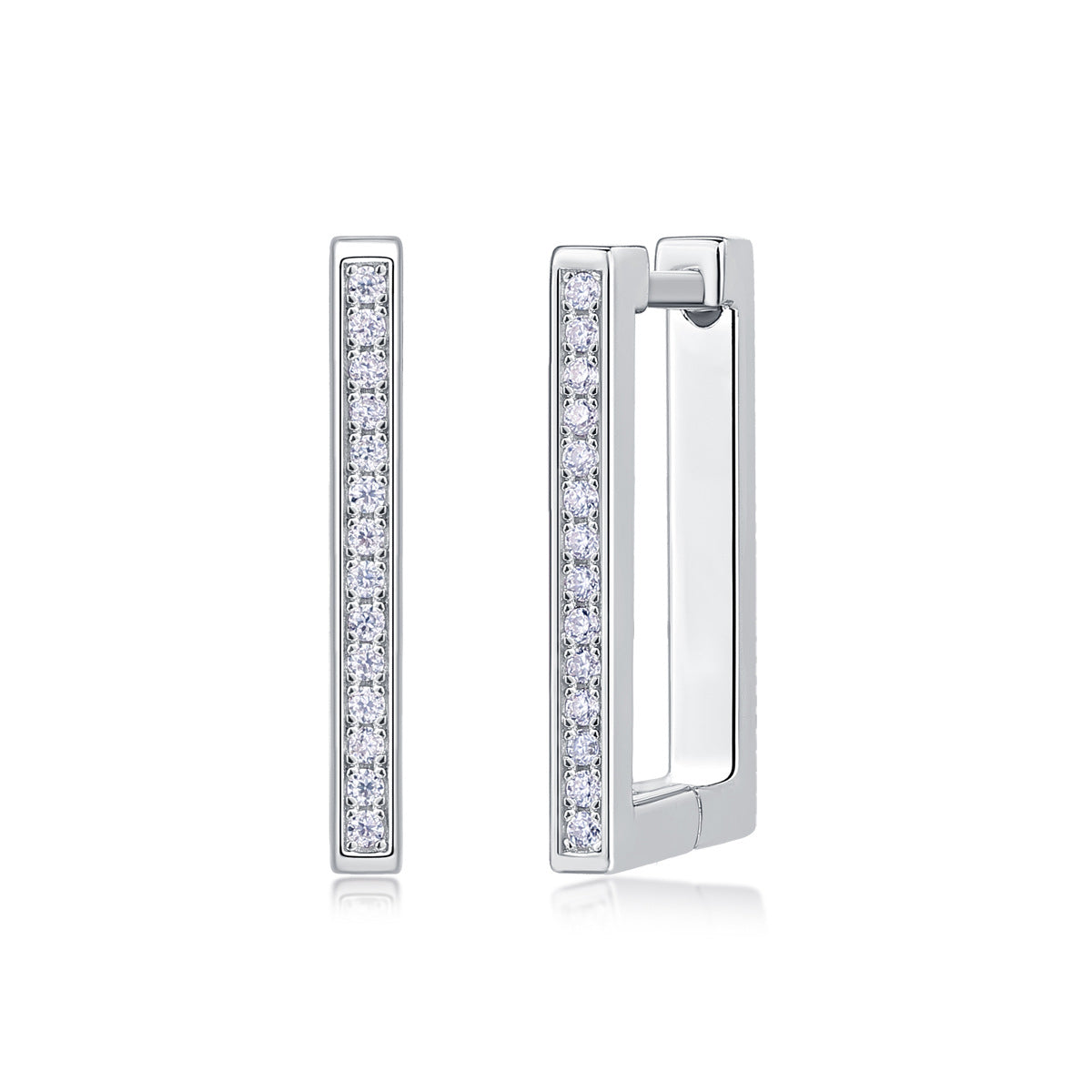 S925 Silver "State of Mind" Moissanite Hoop Earrings