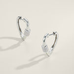 S925 Silver Triangle Moissanite Hoop Earrings