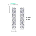 S925 Silver "Dawn" Moissanite Earrings