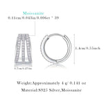 S925 Silver Long Moissanite Earrings