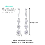 S925 Silver Moissanite Hook Earrings