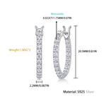 S925 Silver Shimmering Moissanite Earrings
