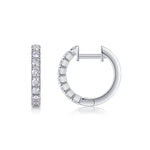 S925 Silver Earrings with Elaborate Moissanite Inlay