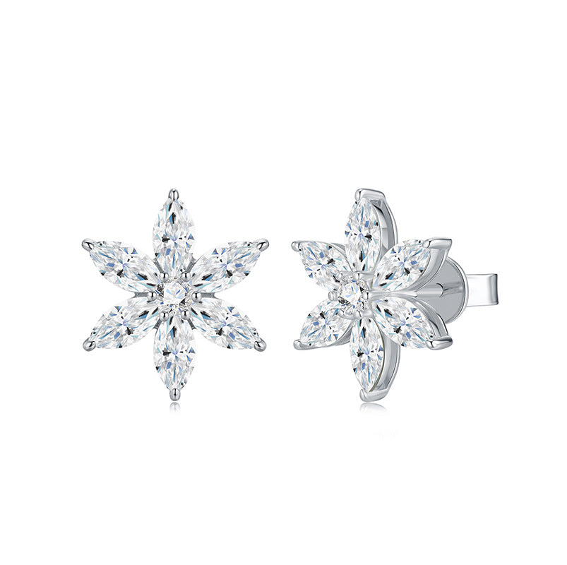S925 Silver Moissanite Stud Earrings