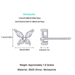 S925 Silver Moissanite Stud Earrings