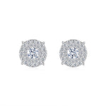 S925 Silver Six-Prong Moissanite Stud Earrings