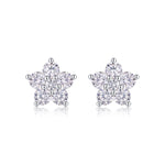 S925 Silver Six-Prong Moissanite Stud Earrings