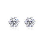 S925 Sterling Silver Round Moissanite Earrings for Sensitive Ears
