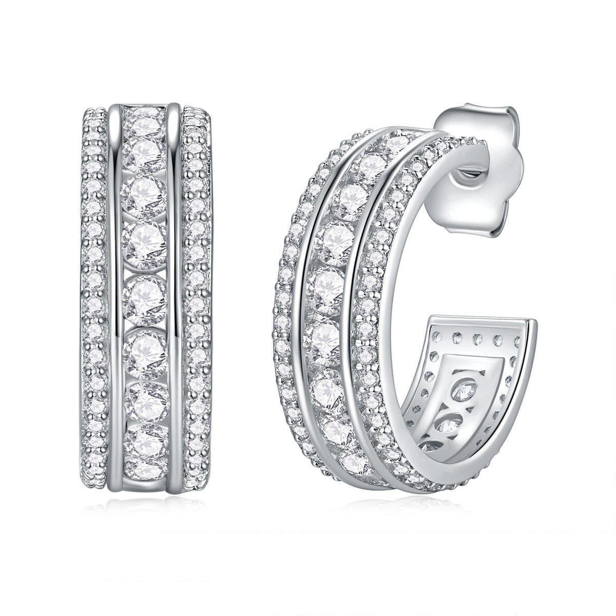 S925 Sterling Silver Moissanite Earrings