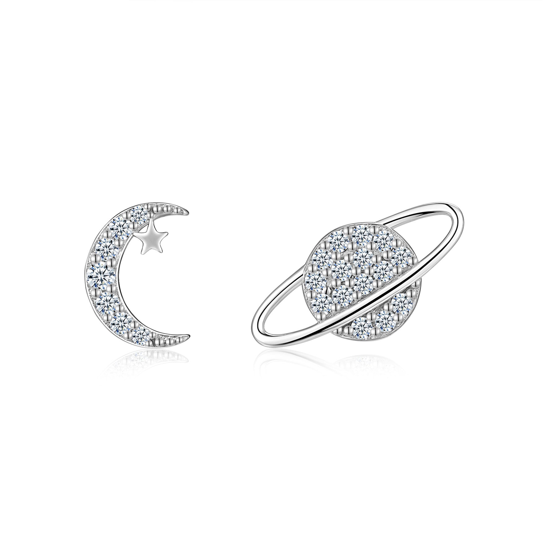 S925 Silver Square Moissanite "Chanel-Style" Stud Earrings
