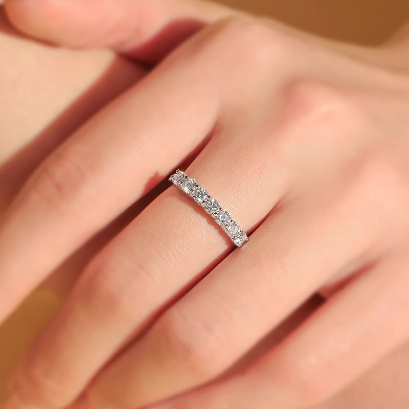 925 Sterling Silver Moissanite Ring
