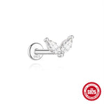 S925 Sterling Silver Moissanite Classic Bezel-Set Round Screw-Back Earrings(Single unit)